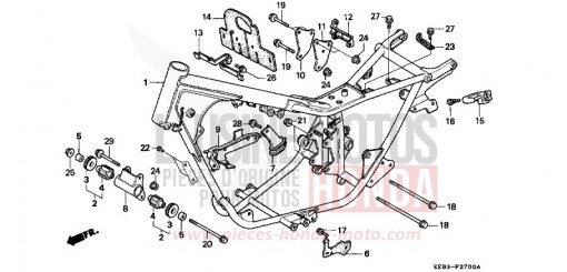 CARROSSERIE DE CHASSIS CA125S de 1995